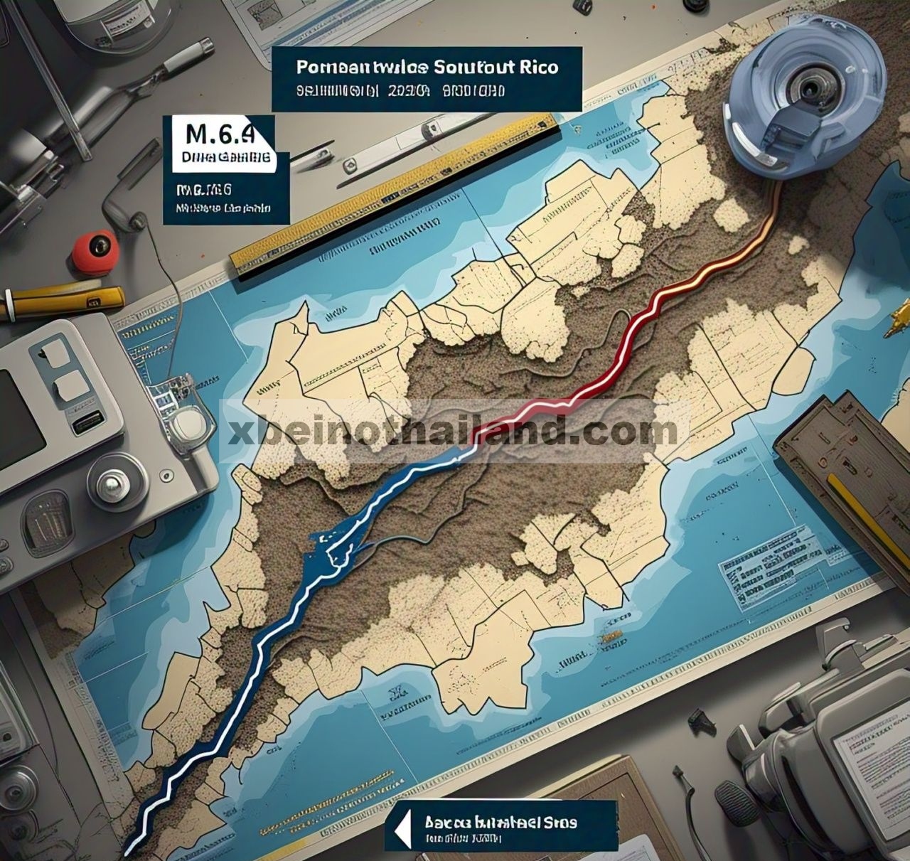 Gempa Bumi Lambat, Waktu Naik Lama, dan Geometri Multi-Sesar: Gempa Utama M6,4 Barat Daya Puerto Rico Tahun 2020